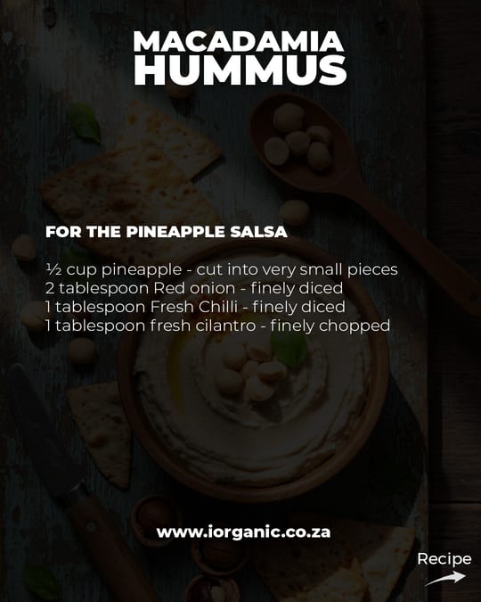 Macadamia Hummus recipe card