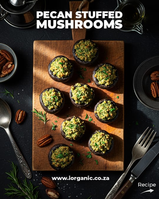 Pecan Stuffed Mushrooms